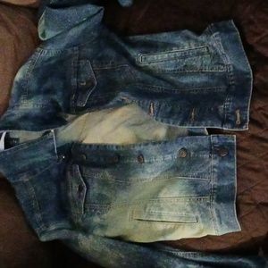 Blue Jean bleach jacket